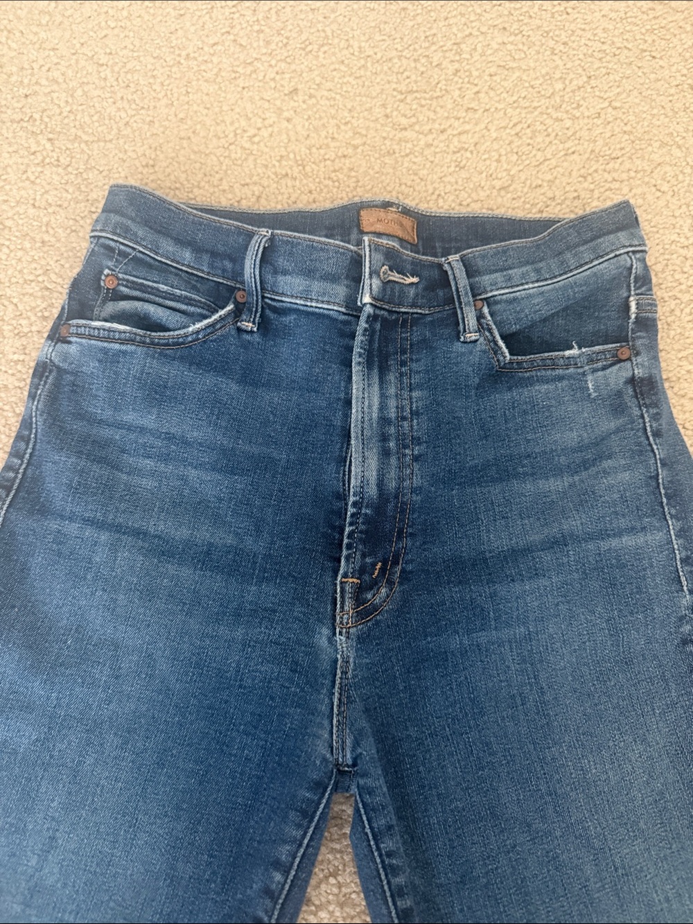 MOTHER Women’s 
 Deep Blue Straight Jeans - Picture 3 of 3